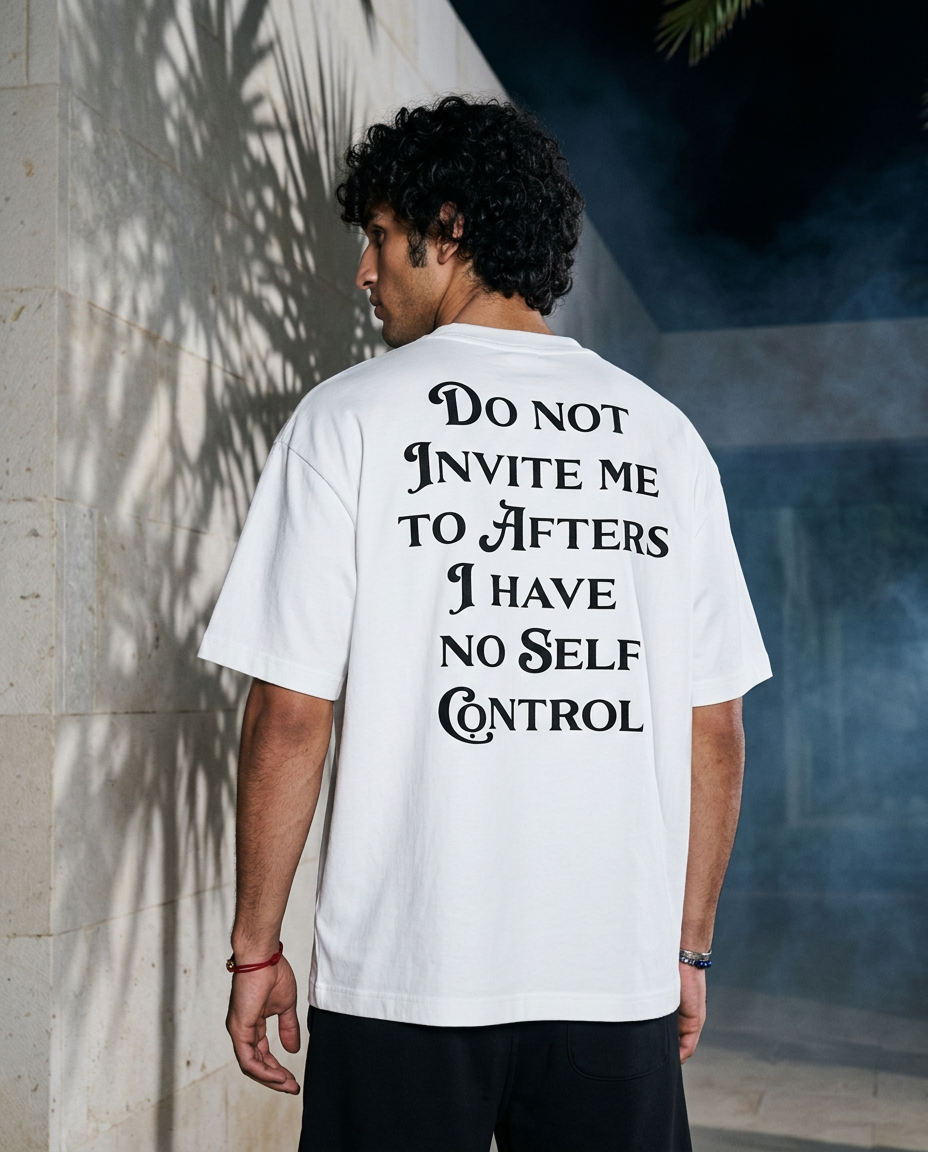 Do Not Invite Me - Tee - white/black — editorial 1