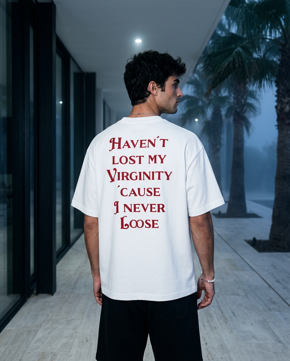 I Never Loose oversized tee in White — editorial — editorial 2