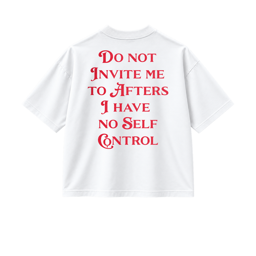 Do Not Invite Me - Tee - white/red
