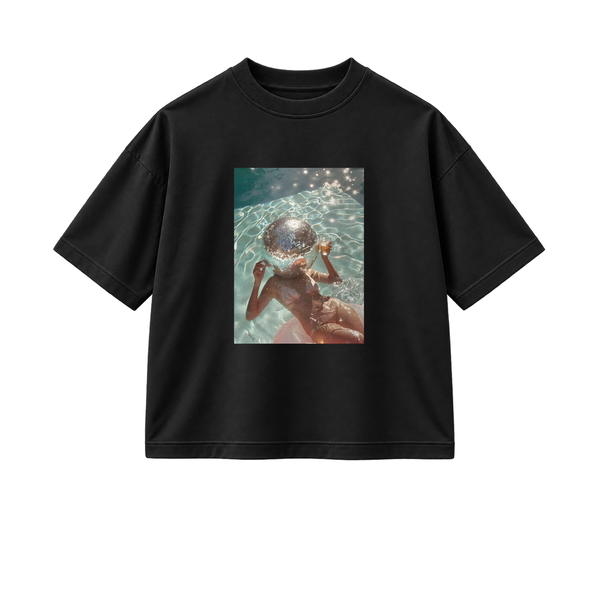 Disco For Breakfast - Tee - black/white