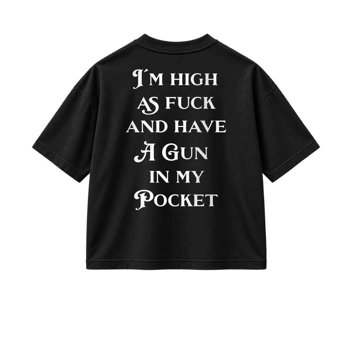 Gun In My Pocket - Tee - black/white — front view
