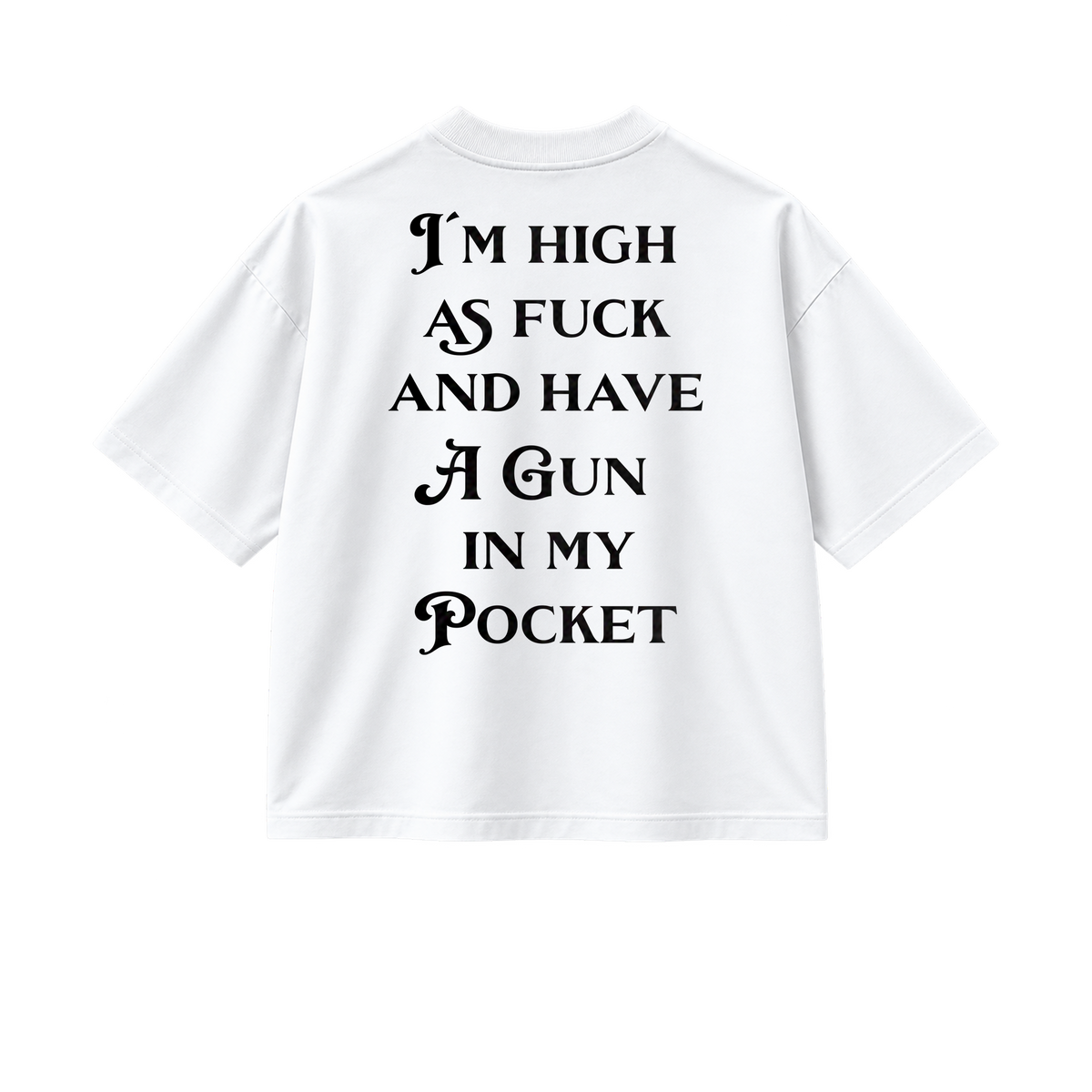 Gun In My Pocket - Tee - white/black — front view