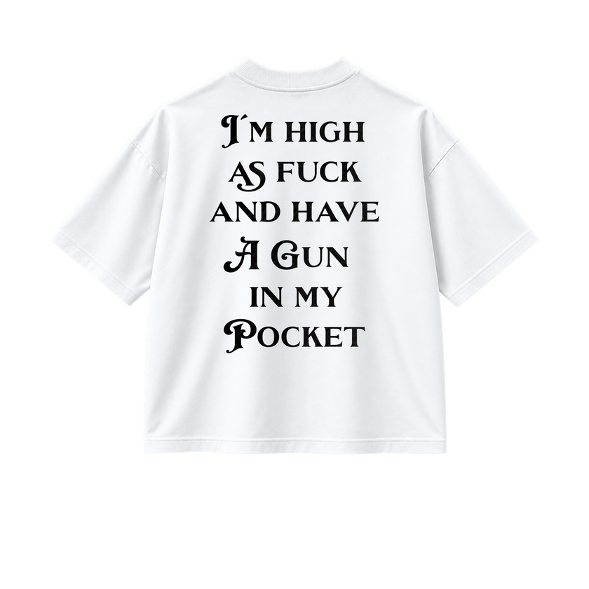 Gun In My Pocket - Tee - white/black