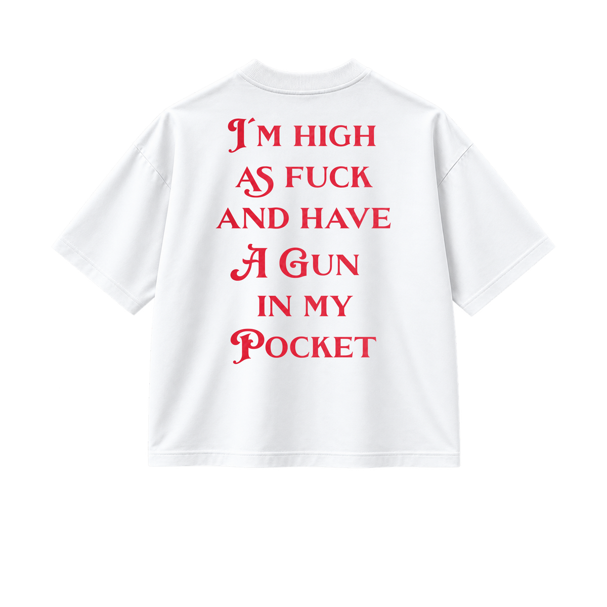 Gun In My Pocket - Tee - white/red — front view