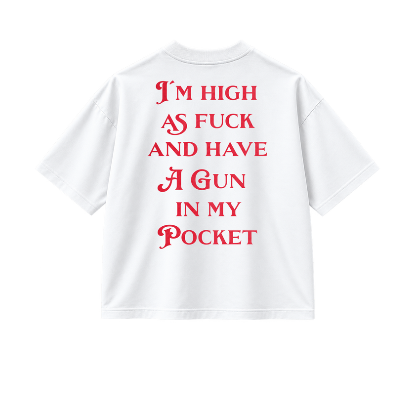 Gun In My Pocket - Tee - white/red