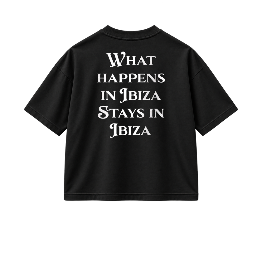 What Happens In Ibiza - Tee - black/white