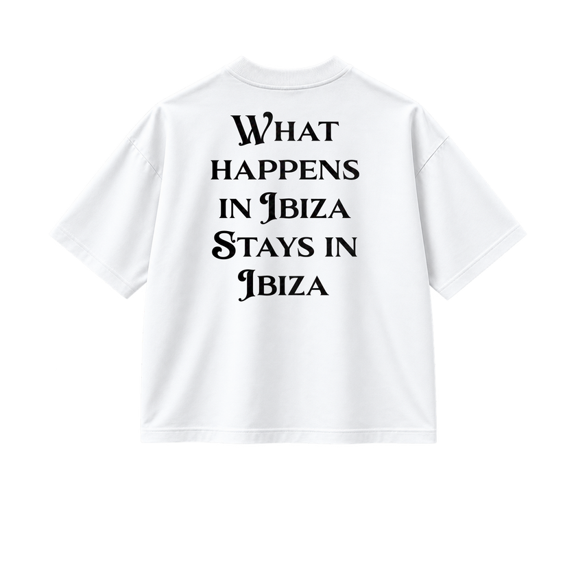 What Happens In Ibiza - Tee - white/black
