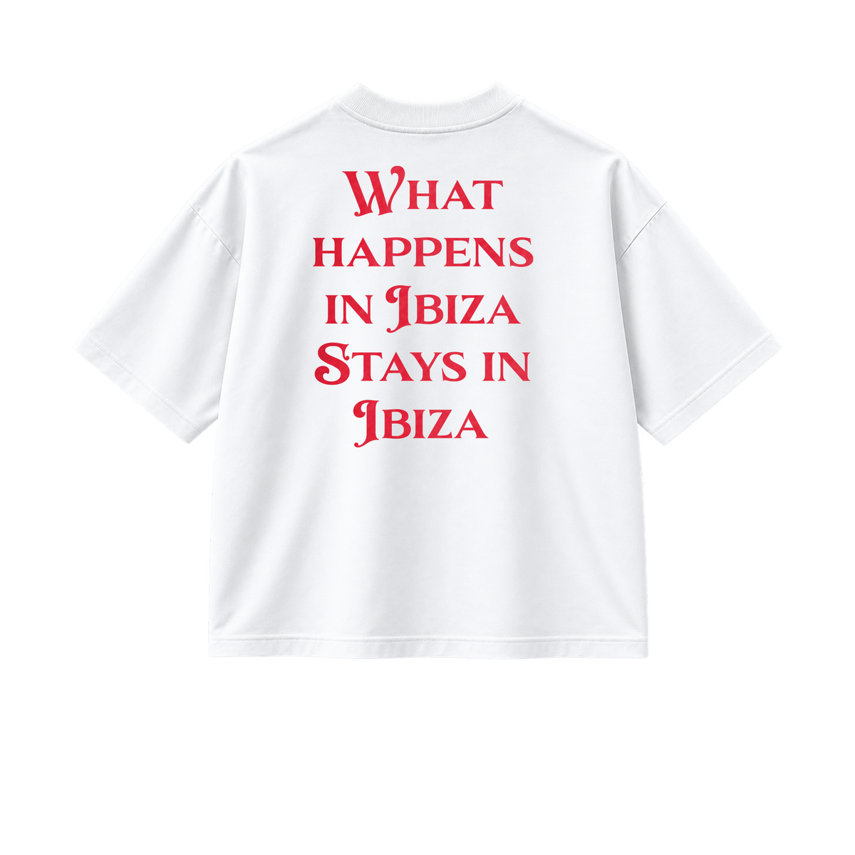 What Happens In Ibiza - Tee - white/red