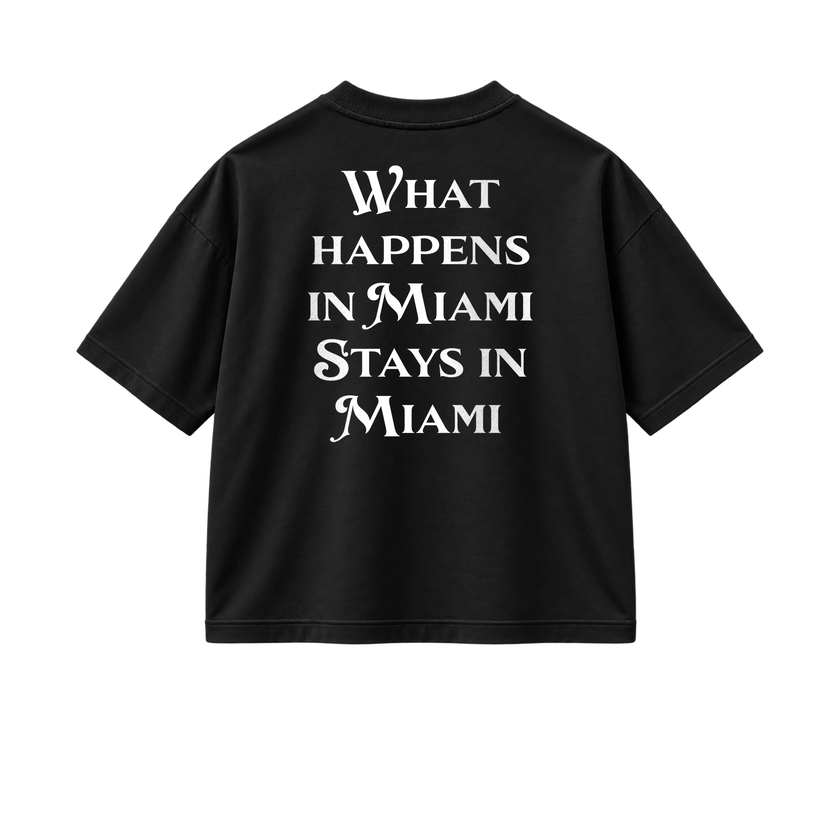 What Happens In Miami - Tee- black/white