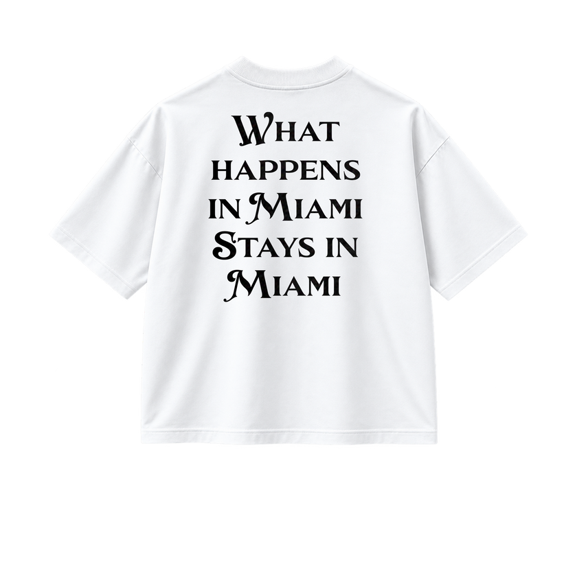 What Happens In Miami - Tee- white/black