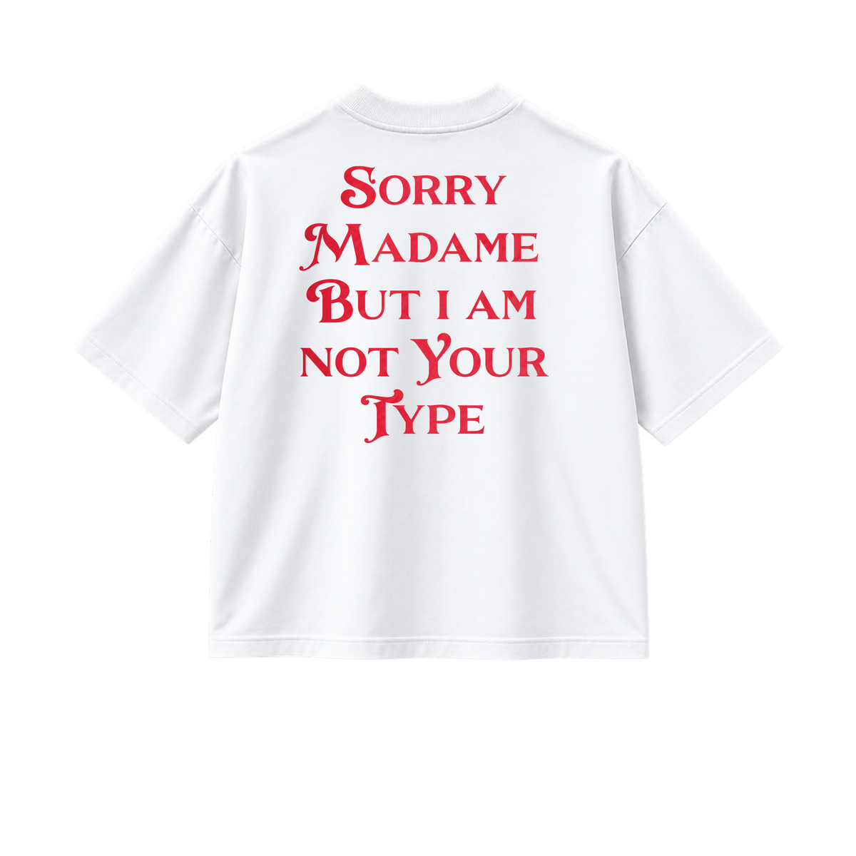 Sorry Madame - Tee - white/red — front view
