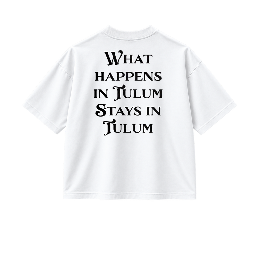 What Happens In Tulum - Tee- white/black