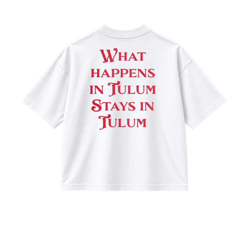 What Happens In Tulum - Tee - white/red