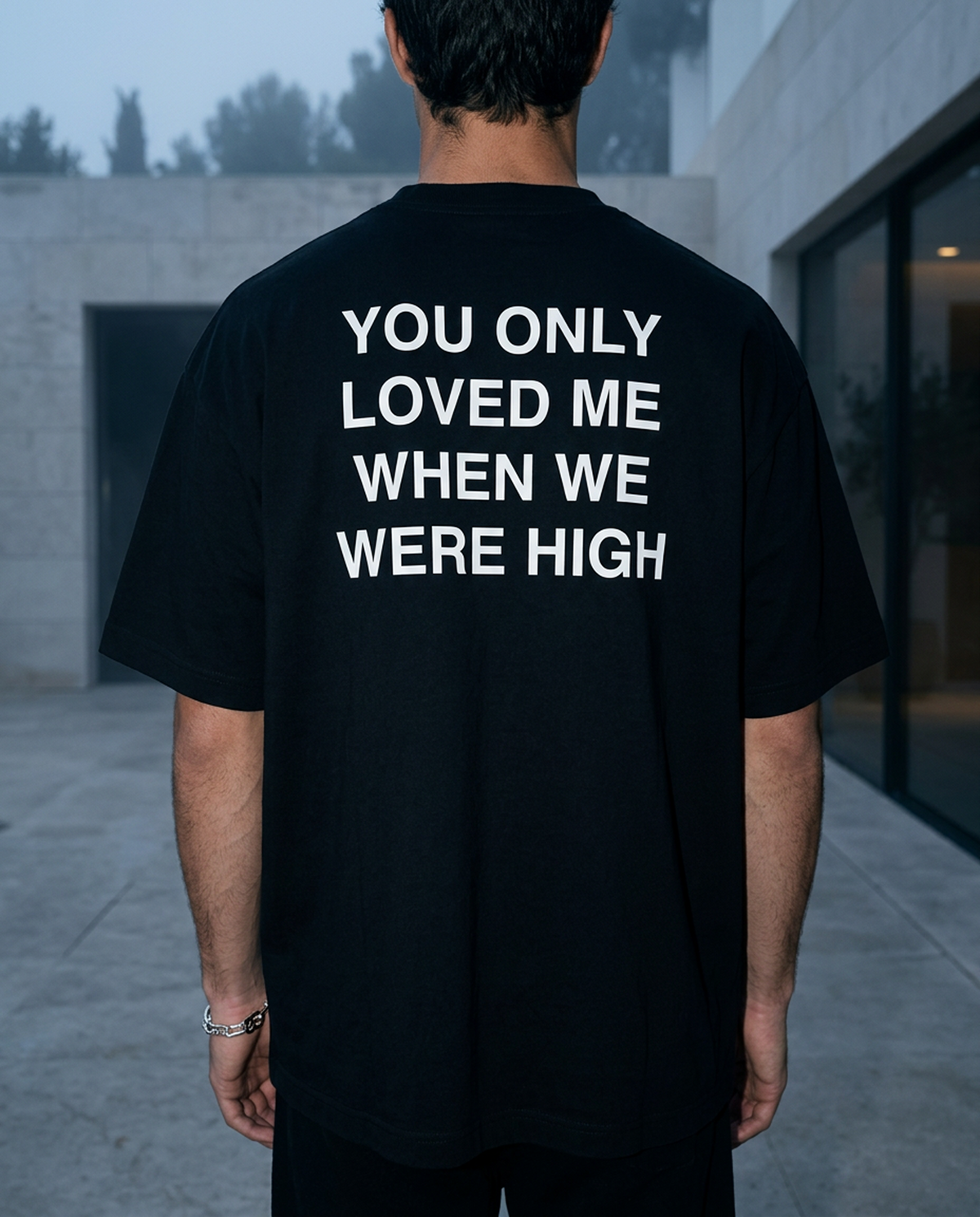 Only When We Were High oversized tee in Black — lifestyle — lifestyle 1