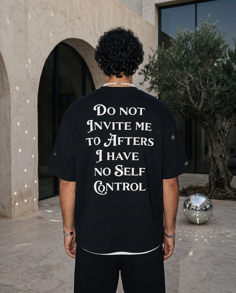 Do Not Invite Me - Tee - black/white — lifestyle 1