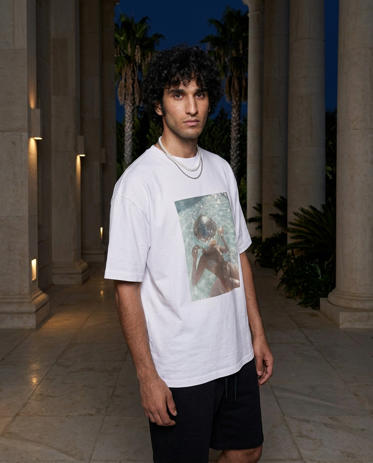 Disco For Breakfast oversized tee in White — editorial — editorial 2