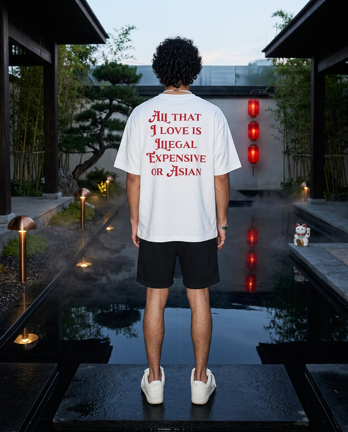 All That I Love Is Asian oversized tee in White — editorial — editorial 2